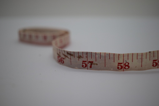 body measuring tape in white background