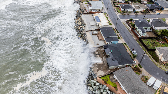 In the San Francisco Bay Area a Coastal Flood Advisory was issued for high astronomical tides potentially causing  flooding for flood-prone, low-lying areas around the bay. Here in Pacifica, CA the pier was closed and damaged and roadways nearby were closed.