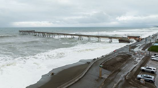 In the San Francisco Bay Area a Coastal Flood Advisory was issued for high astronomical tides potentially causing  flooding for flood-prone, low-lying areas around the bay. Here in Pacifica, CA the pier was closed and damaged and roadways nearby were closed.