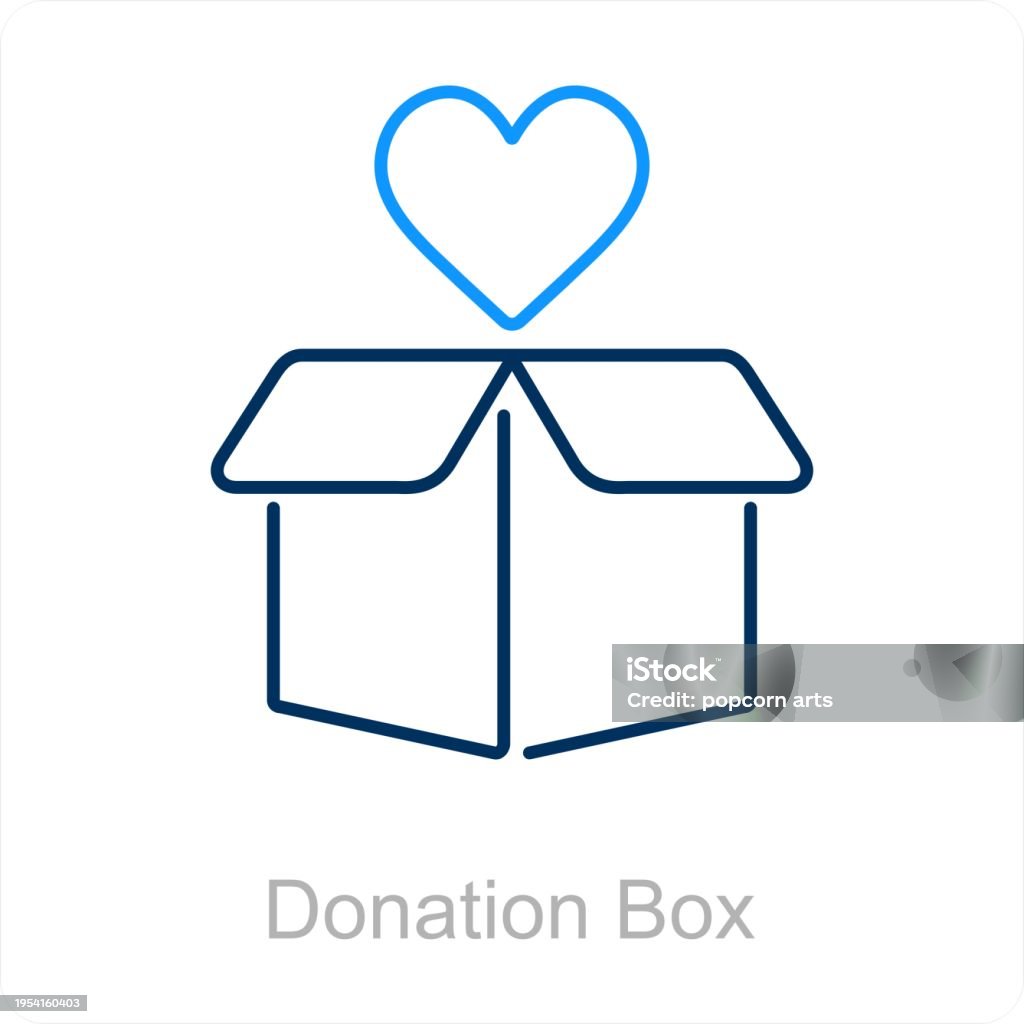 Donation Box Vector Donation Box Stock Illustration - Download Image Now - Assistance ...