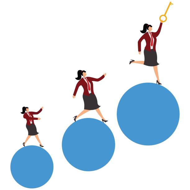 istock Conquering adversity, Seesaw, Teamwork, Authority, Key To Success, Businesswoman 1954198440