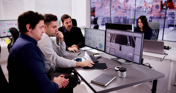 istock Industrial Engineers In Factory 1954209202