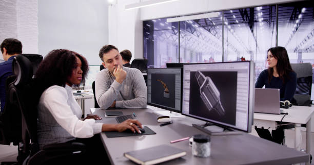istock Industrial Engineers In Factory 1954209230