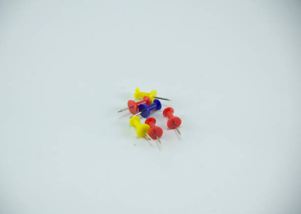 Sharp coir buttons.The concept of office pins