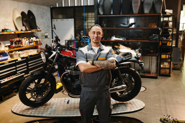 istock Motorcycle Repair Shop Owner 1954221479