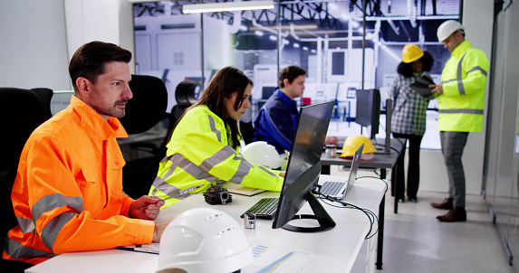 Operability Engineer Engineer Operators Using Scada System Stock Photo - Download Image Now ...