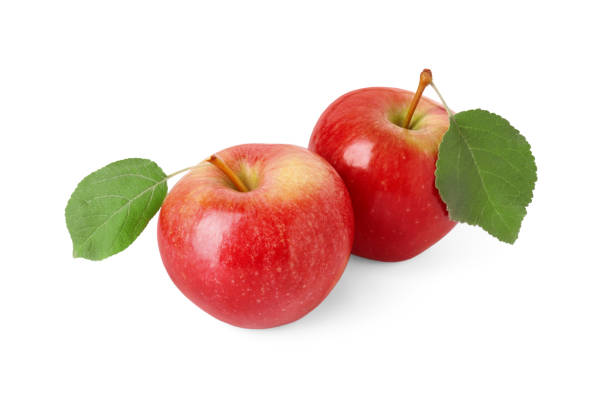 istock Fresh ripe red apples isolated on white 1954234299