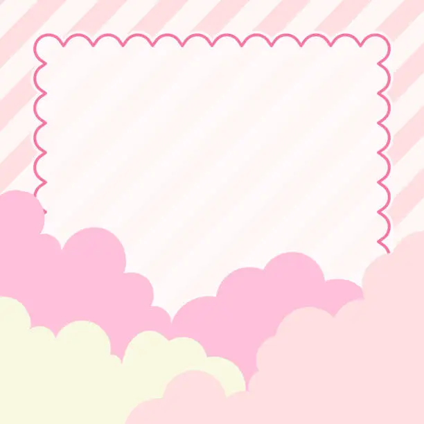 Vector illustration of Cute kawaii candy and pastel color background