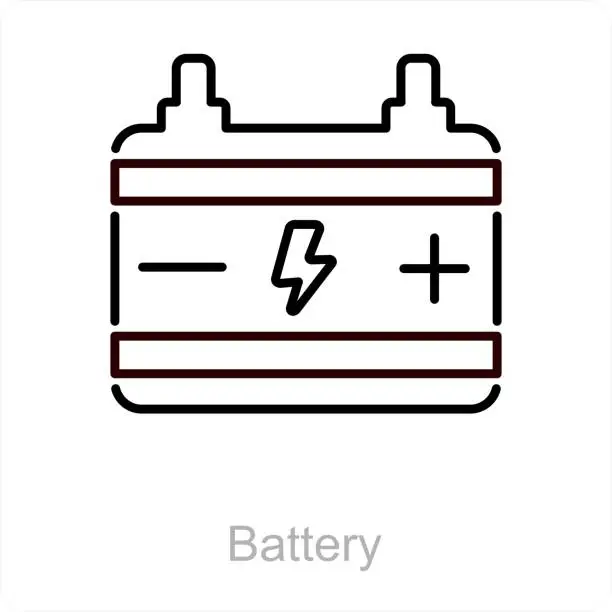 Vector illustration of Car Battery