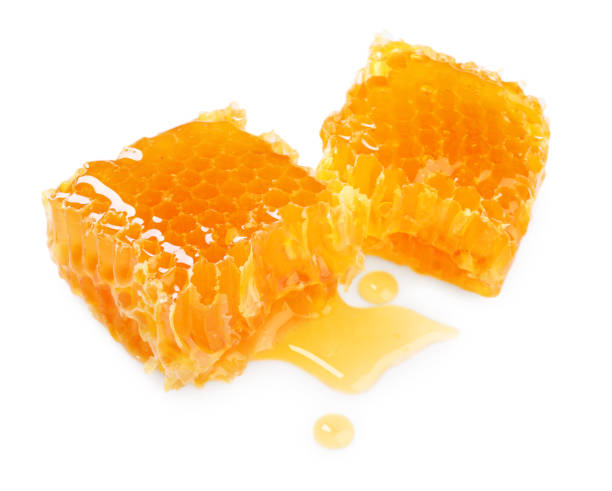 istock Natural honeycombs with tasty honey isolated on white 1954278336