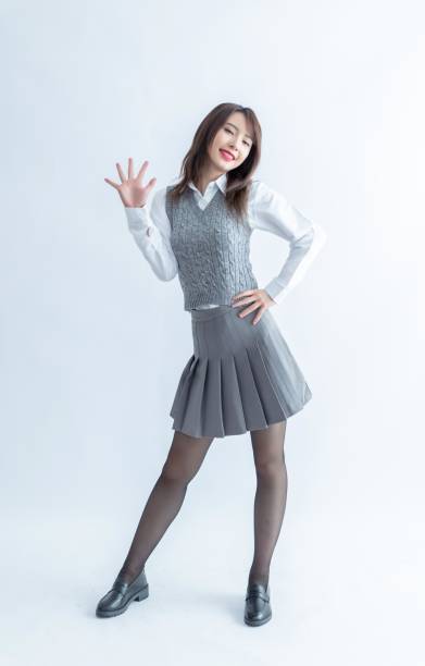 istock Young Asian school girl posing 1954283355