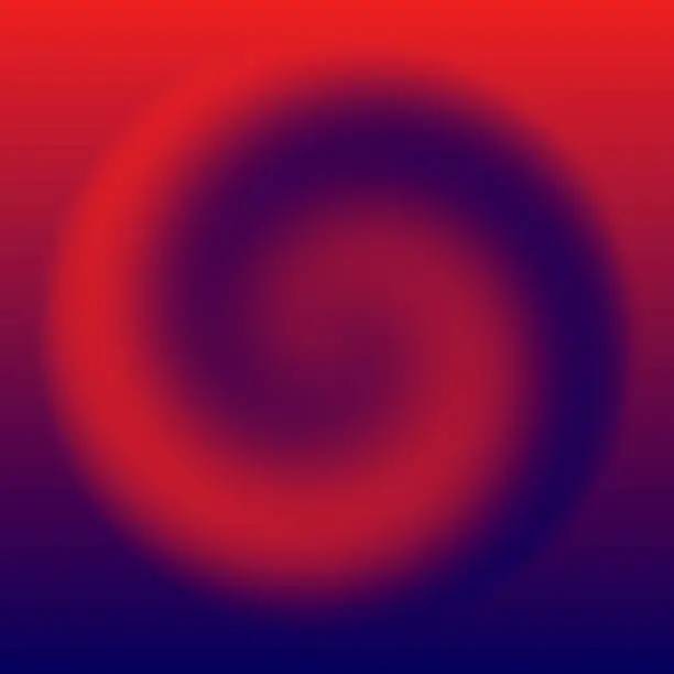 Vector illustration of Red swirl on an abstract gradient background