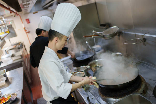 Asian chef at work