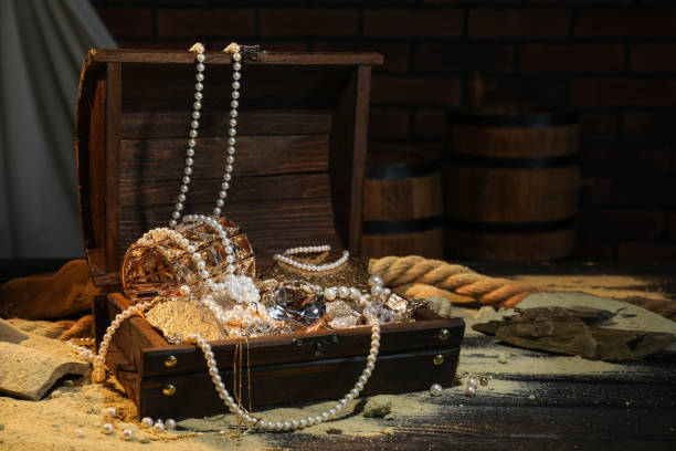 Chest full of gold bracelets