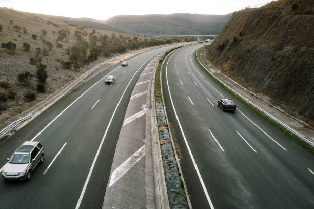 istock Highway with curves in a mountain area 1954372258