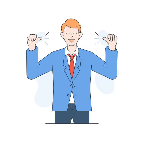 Vector illustration of Employee, Businessman