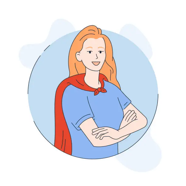 Vector illustration of Strong woman concept