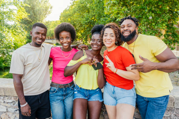 istock Young multiracial group of people having fun together 1954397889