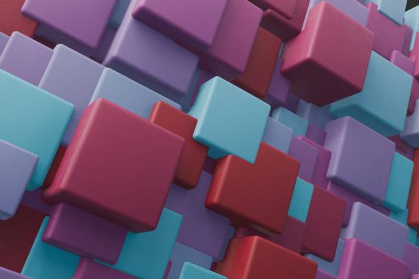 istock Clean, minimalistic design of digital blocks in a sequence. 1954421029