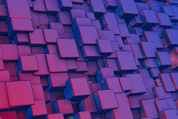 istock Clean, minimalistic design of digital blocks in a sequence. 1954424803