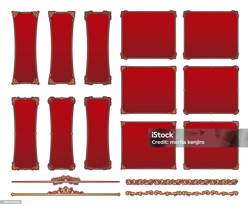 Traditional Frame Illustration Traditional Decorative Vintage Frames And Ornaments Set Vector Design ...
