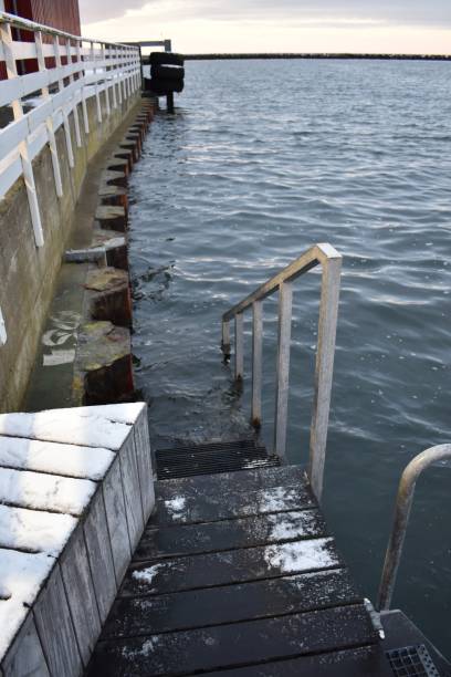 istock Winter swimming stairways and steps. 1954450832