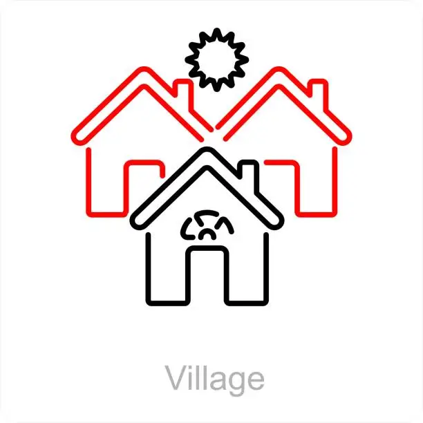 Vector illustration of Village