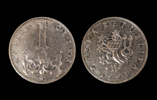 istock Cois: One koruna coin, Czech republic 1954564204