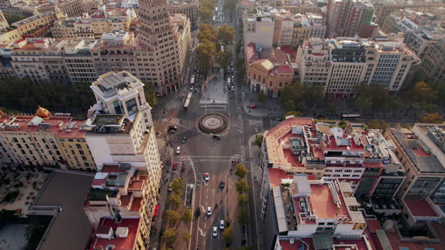 Aerial view with of Barcelona