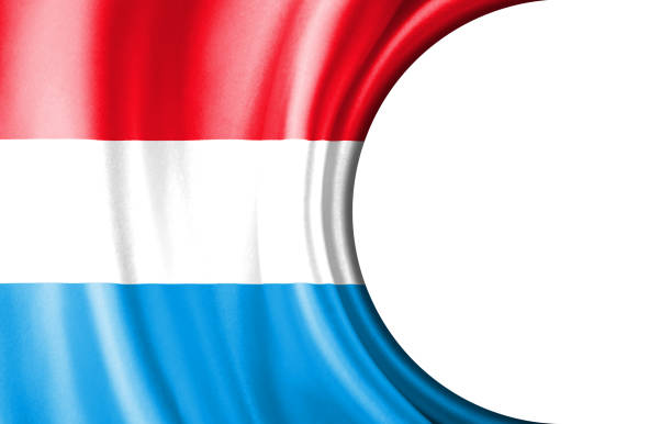 Abstract illustration, Luxembourg flag with a semi-circular area White background for text or images.