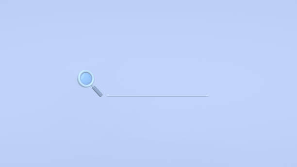 Concept search menu. Minimal blank search bar on pastel blue purple background. web search concept.