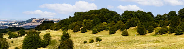 panoramic view over the cotswolds Gloucestershire england uk