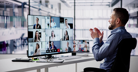 Virtual Video Conference Business Meeting Online Call