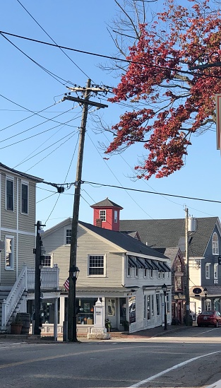 Street in Kennebunkport, Maine, in the Fall