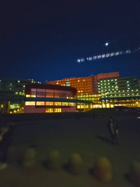 Image taken on a bus , the university access in the evening