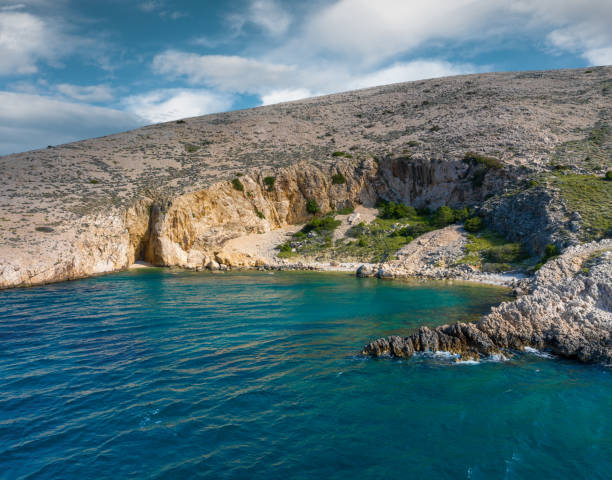 Remote bay on Krk island (Croatia) near Stara Baska.
