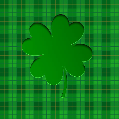 Background for St. Patrick s Day with lucky clovers. Vector illustration