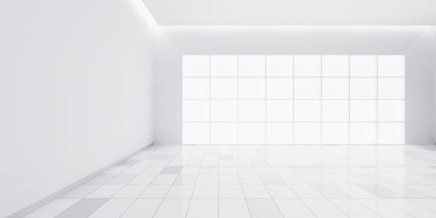 istock 3d rendering of empty room and tile floor for background. 1954777014