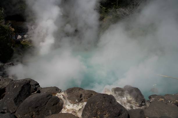 istock Smoke bubbling up from Beppu's Umi-Jigoku (Sea Hell) 1954777288