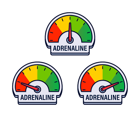 Level Monitoring Meters Vector Illustration with Vibrant Stress Response Indicators.