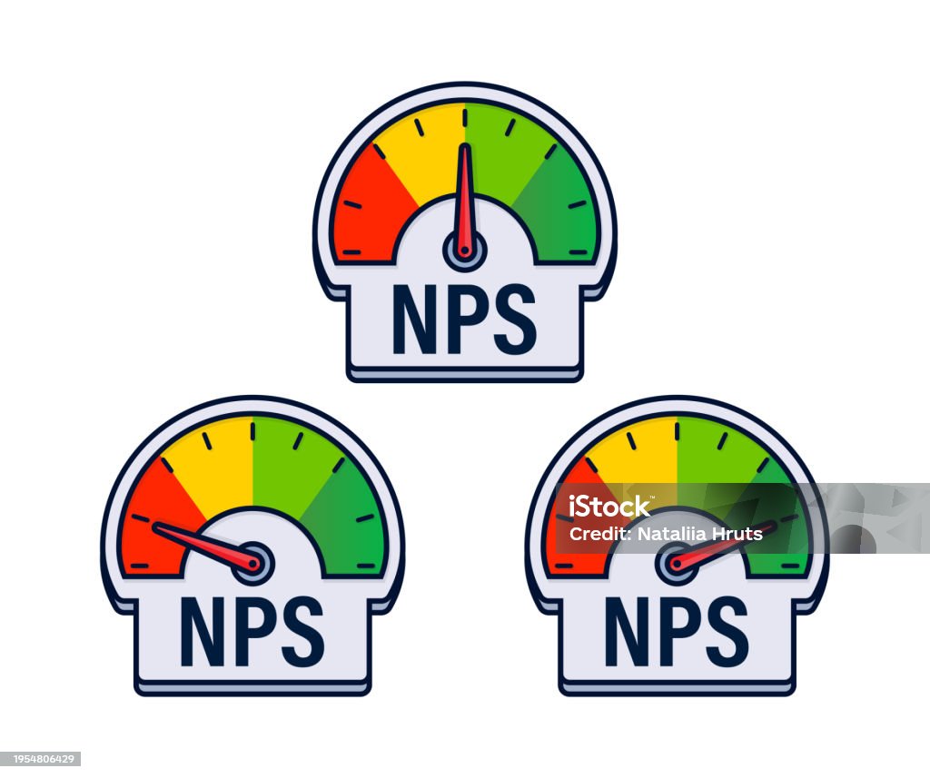 Nps Indicator Net Promoter Score Nps Feedback Gauges Vector Illustration With ...