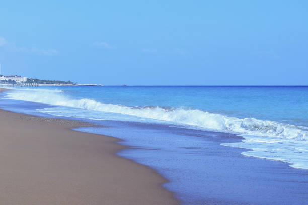 A view bluish sky from the sea shore