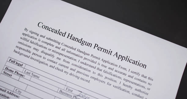 istock Firearm Weapon Carry Permit. Gun Law 1954847552