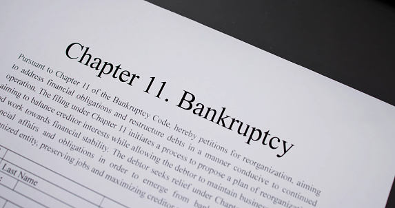 Chapter 11 Bankruptcy. Business And Finance Law Concept