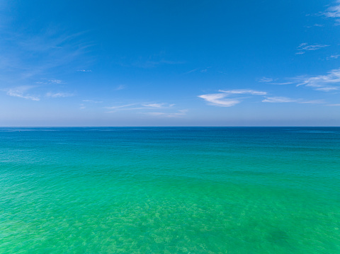 Beautiful ocean in summer day nature seascape view at open sea in summer season,Nature Environment and Travel background,Amazing sea ocean background