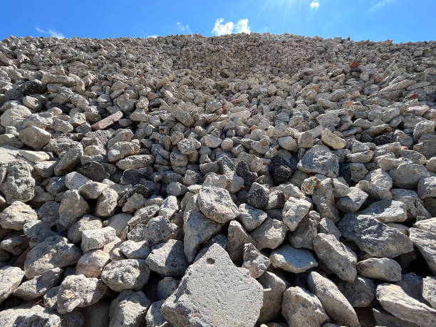 istock Crushed gravel rock. Road building construction material. 1954926099