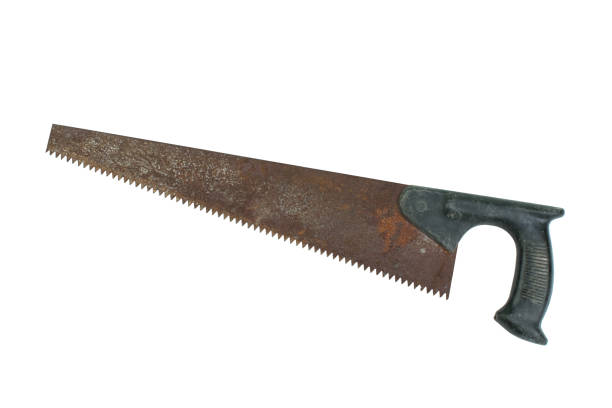 istock Old saw Isolated on white background. Copy space. Top view. 1954951980