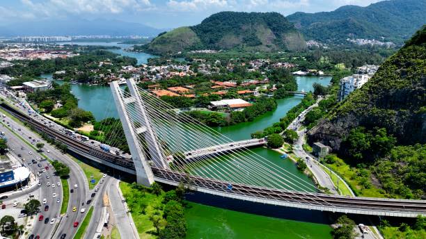 istock Cable Stayed Bridge at Barra da Tijuca in Rio de Janeiro Brazil. 1954952266