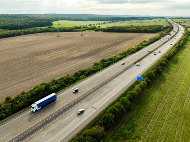 istock Top view of a highway 1955000543