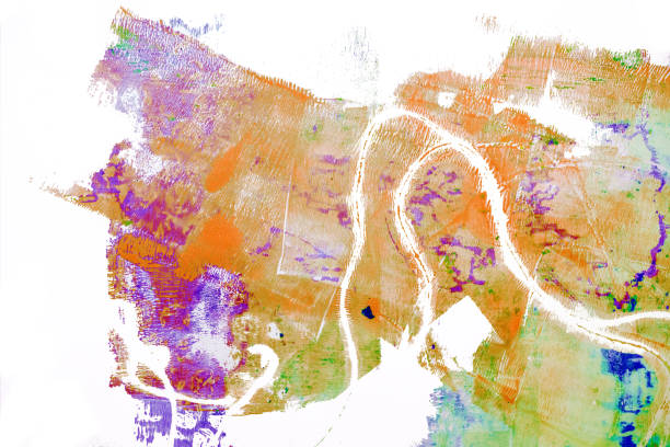 istock Abstract gel printed colorful backgrounds with a grunge-like look 1955011356